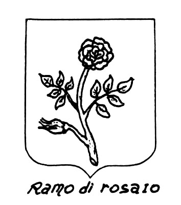 Imagem do termo heráldico: Ramo di rosaio